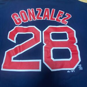Adrian Gonzalez Red Sox Jersey T Shirt Navy Blue Mens‎ XXL Majestic